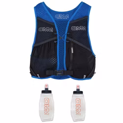 OMM TrailFire Vest + 2 x 350ml Flexi Flask Blue