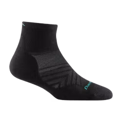 Darn Tough Women's Run Quarter Ultra-Lightweight Running Sock - Black