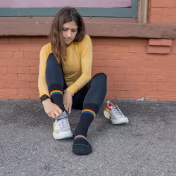 Darn Tough Women's Prism Micro Crew Lightweight Running Sock - Black