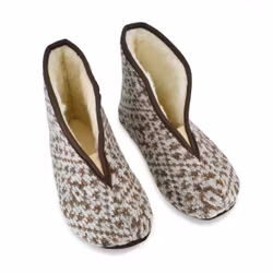 OmaKing Lammull Tofflor Beige