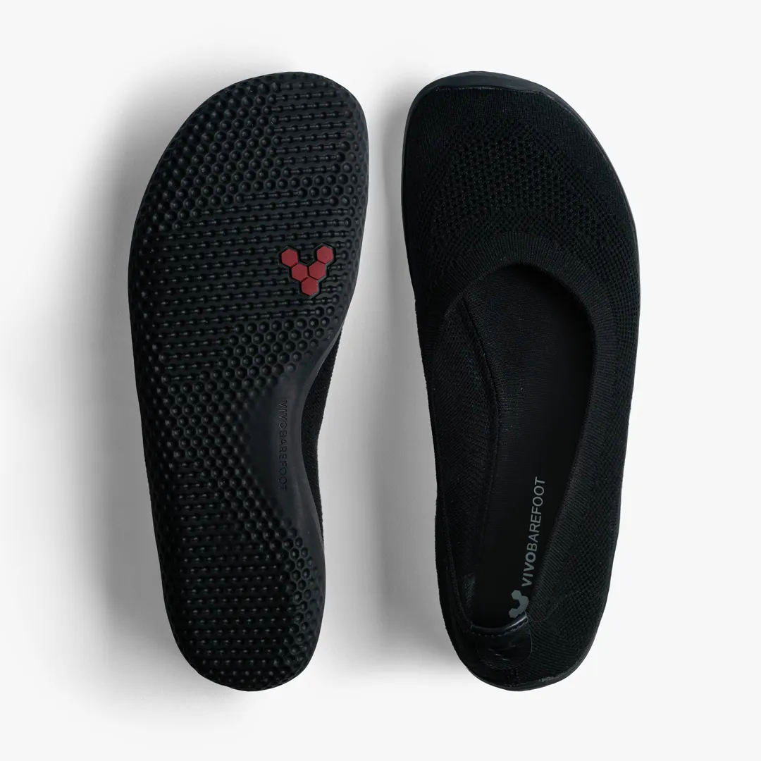 VivoBarefoot W Asana Yin Ballerina Knit Obsidian
