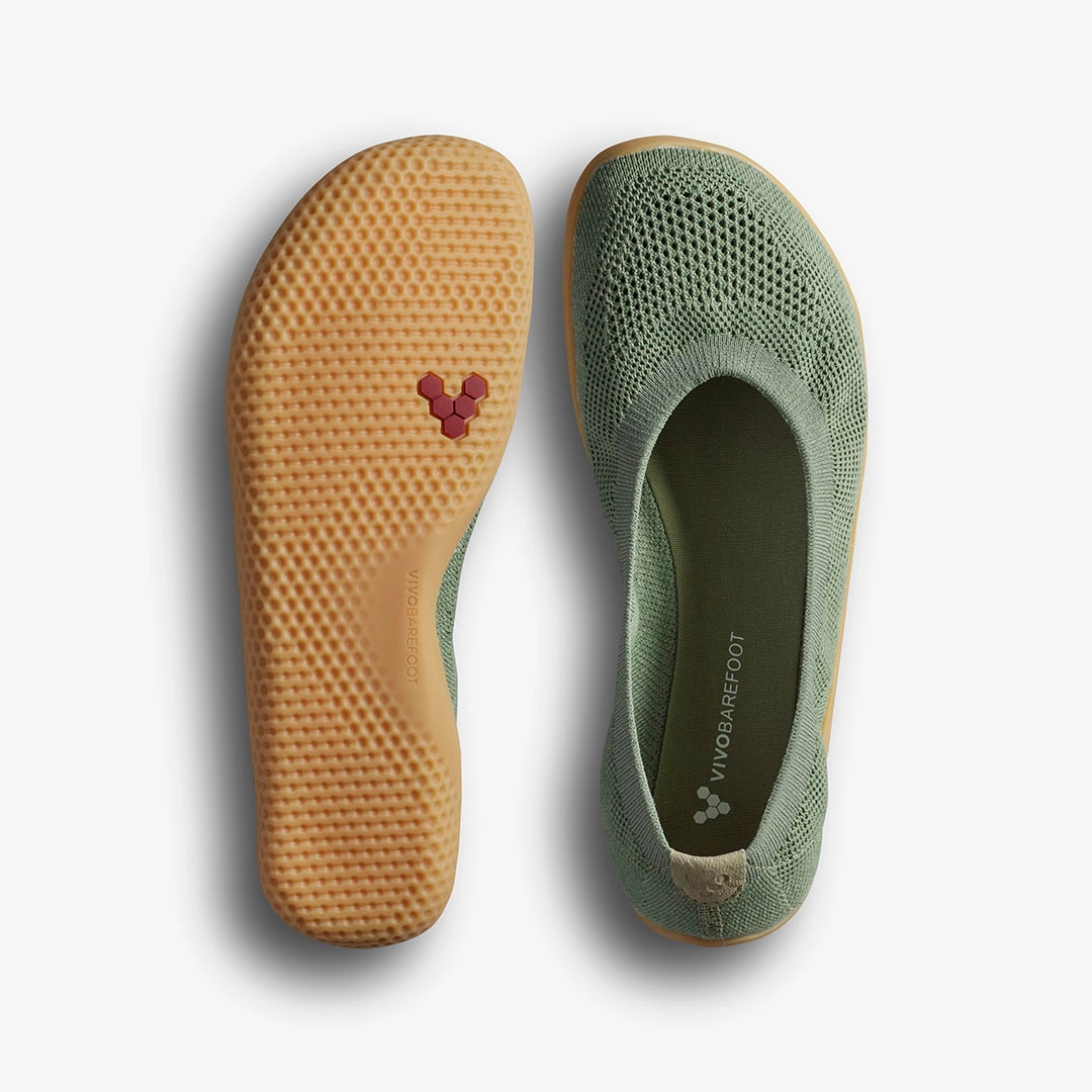 VivoBarefoot W Asana Yin Ballerina Knit Dusty Green