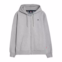 Skanör hoodie zip gråmelerad