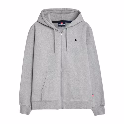 Skanör hoodie zip gråmelerad
