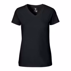 Sandra v-neck t-shirt svart, dam