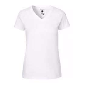 Sandra v-neck t-shirt vit, dam