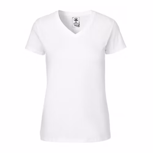 Sandra v-neck t-shirt vit, dam