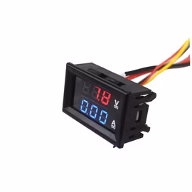 Digital Voltmeter och Ammeter - Röd och Blå Display