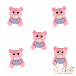 Teddy pink with Blue Shirt
