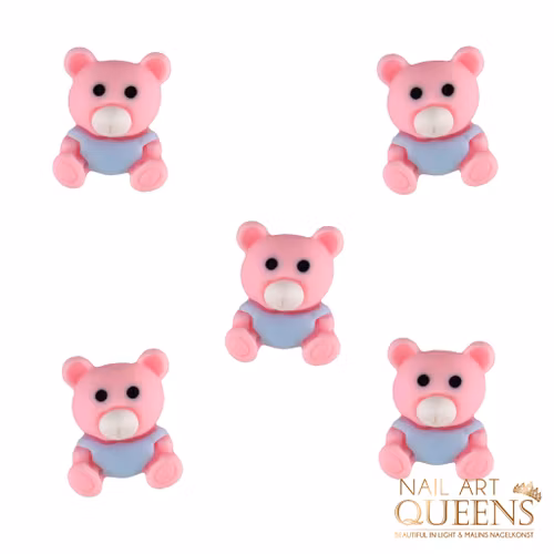 Teddy pink with Blue Shirt
