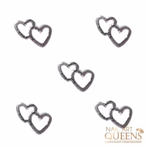 Intertwined hearts silver