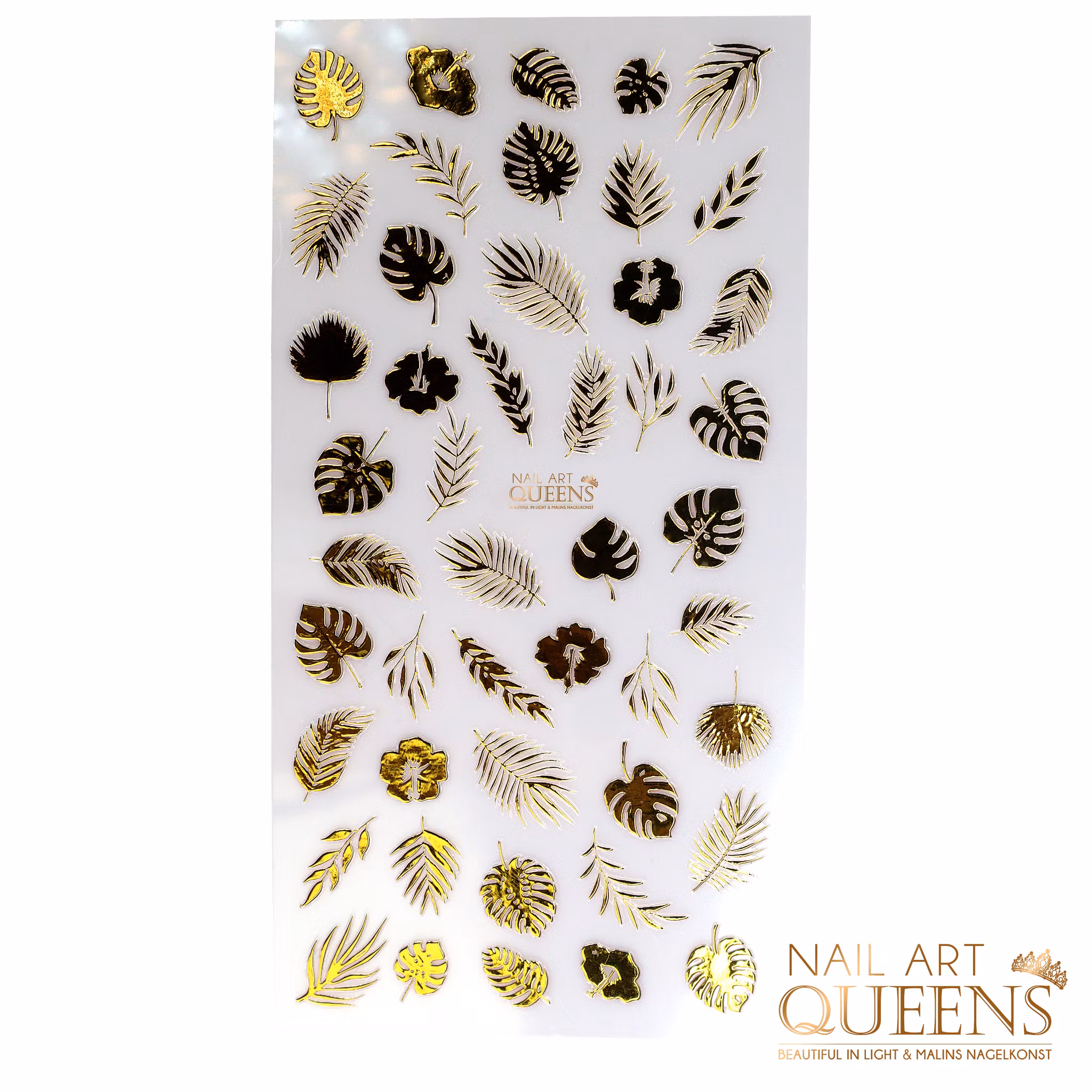 Stickers Black & Gold Leaves