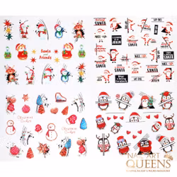 Stickers Christmas Santa Penguin Snowman