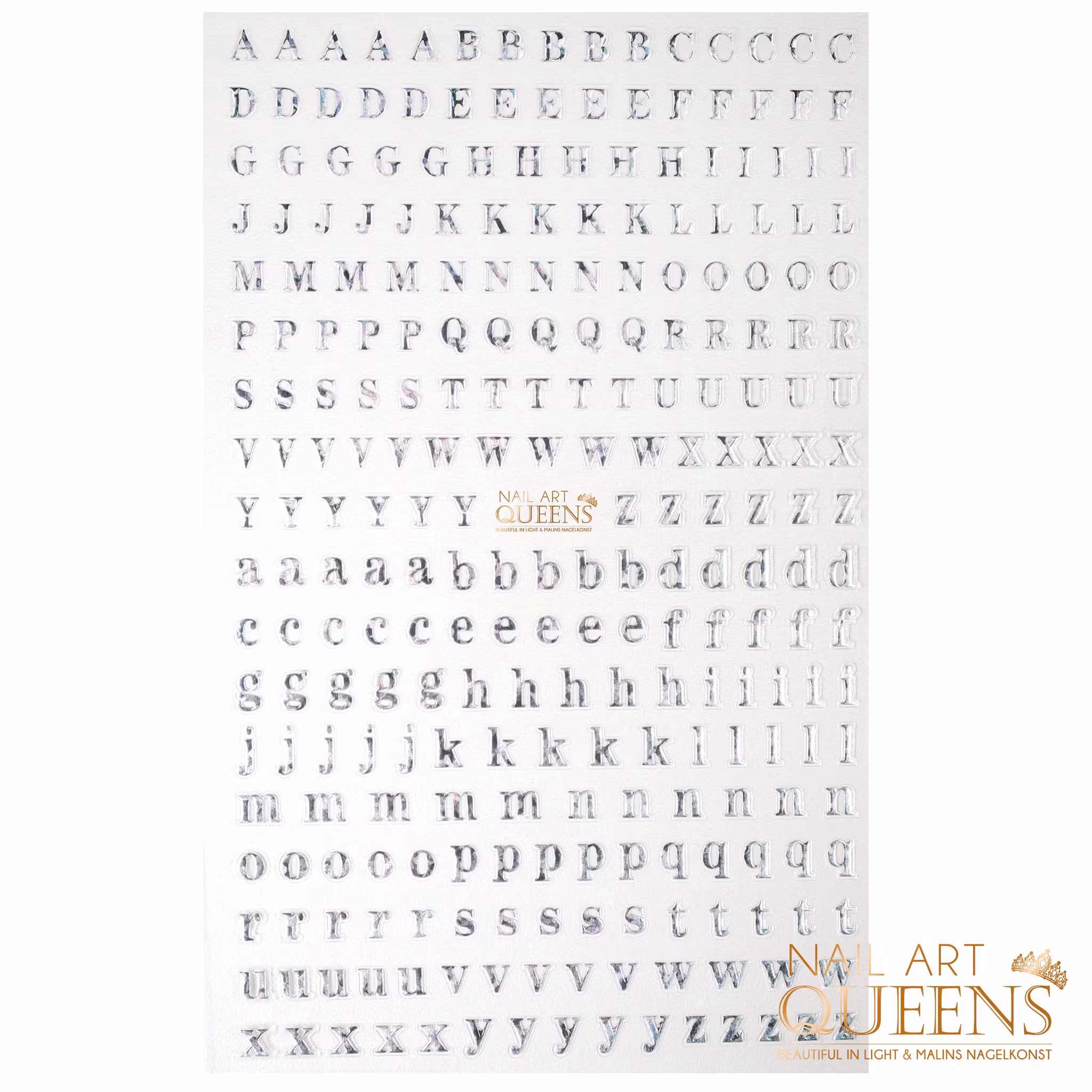 Stickers Silver Letters