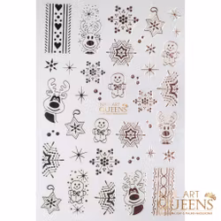 Stickers Christmas Rose Gold Reindeer Snowflake