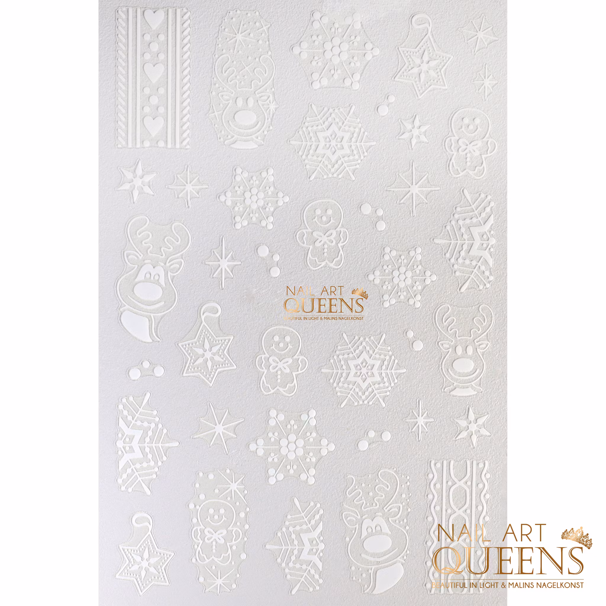 Stickers White Christmas Reindeer Snowflake