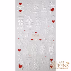 Stickers White Christmas Snowflakes Sweater