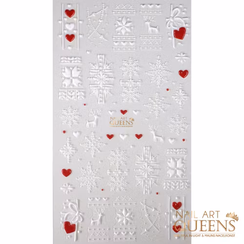Stickers White Christmas Snowflakes Sweater