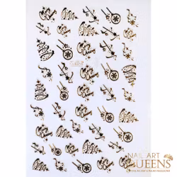 Stickers Christmas Gold
