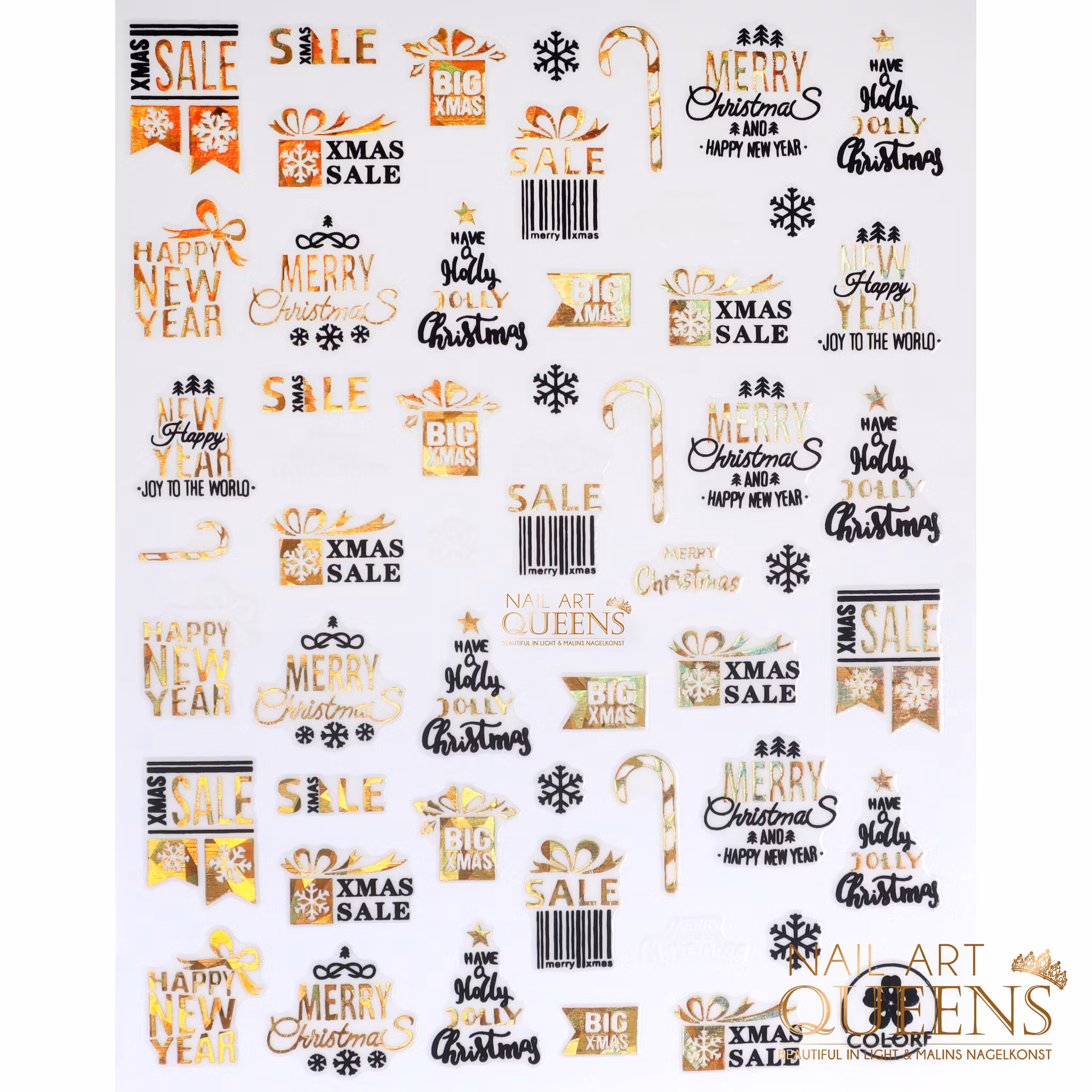 Stickers Christmas Gold