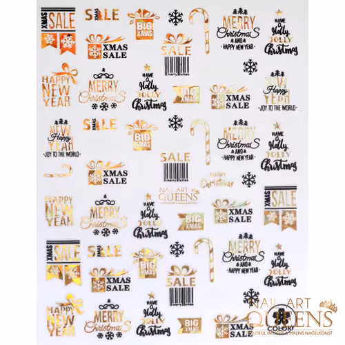 Stickers Christmas Gold