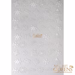 Stickers White Christmas Snowflakes