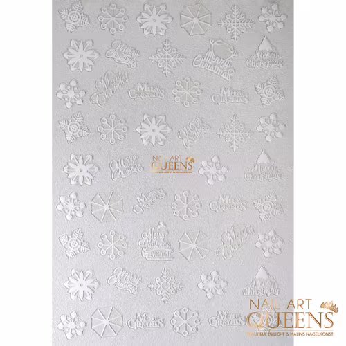 Stickers White Christmas Snowflakes
