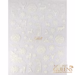 Stickers White Christmas Glow in the dark