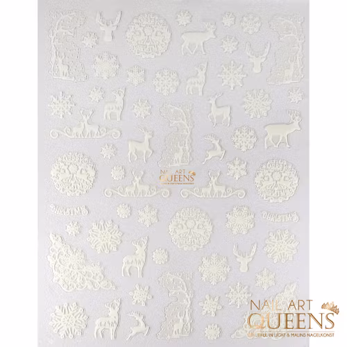 Stickers White Christmas Glow in the dark