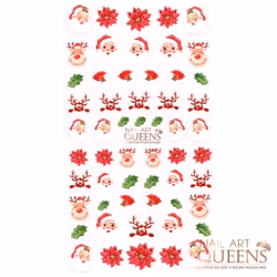 Sticker Santa Reindeer