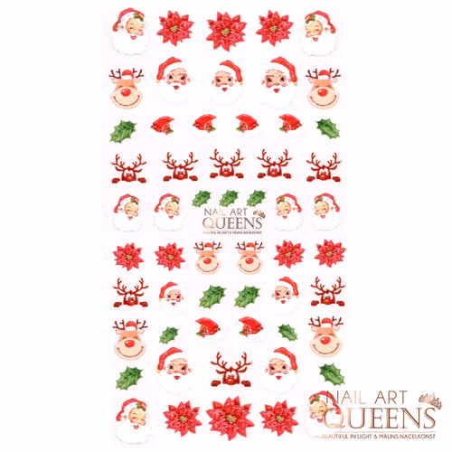 Sticker Santa Reindeer