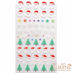 Stickers Santa & pinetree