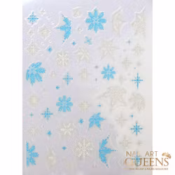 Stickers Blue & White Snowflakes