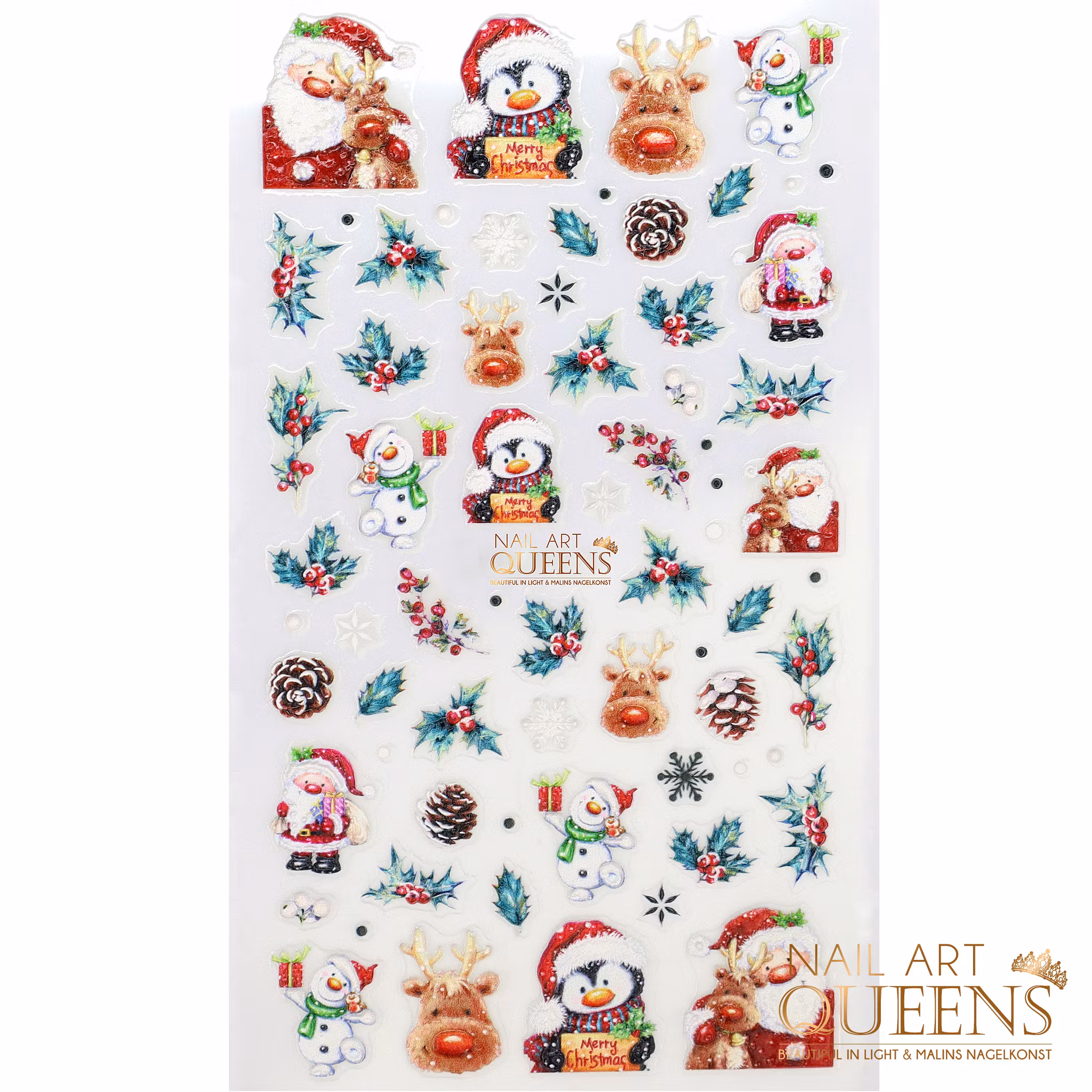Stickers Santa Penguin Reindeer