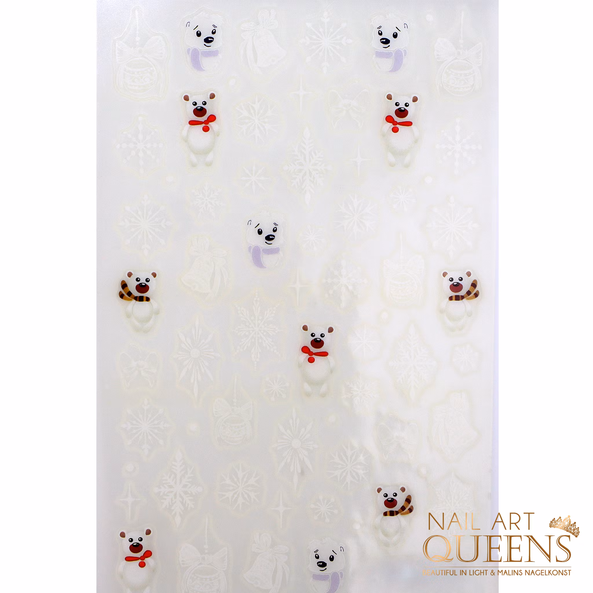 Stickers Polarbear Snowflakes