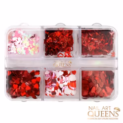 Glitter Hearts & Butterflies 6PCS