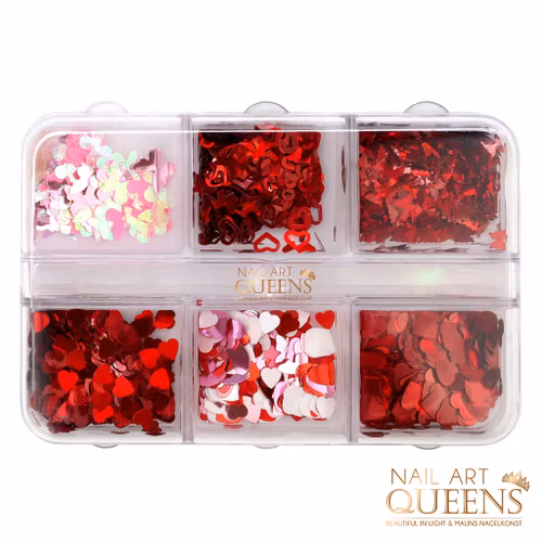Glitter Hearts & Butterflies 6PCS