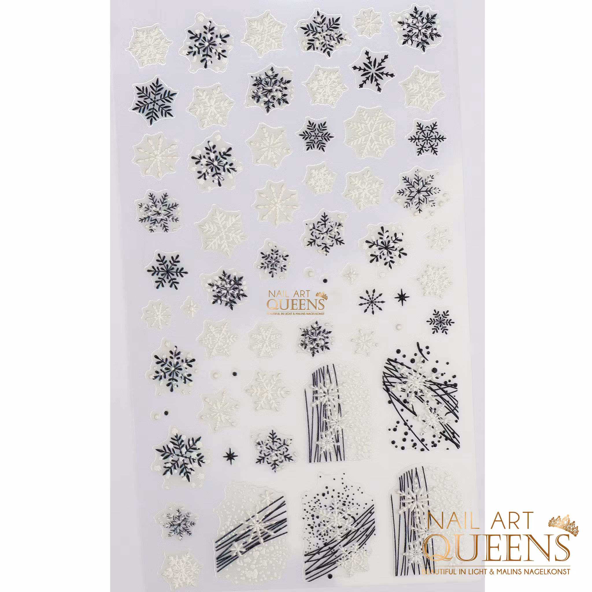 Stickers Christmas Black and white Snowflakes
