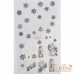 Stickers Christmas Black and white Snowflakes