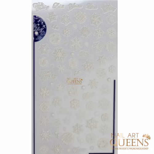 Stickers Christmas White snowflakes