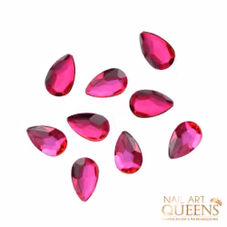 Teardrop Hot pink 4PCS