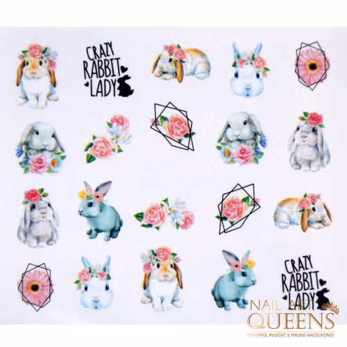 Stickers Crazy rabbit lady