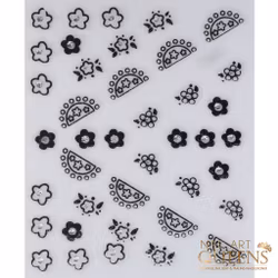 Stickers Black flowers