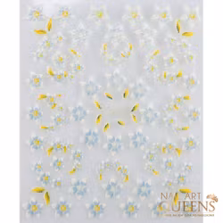 Stickers Flowers yellow and blue