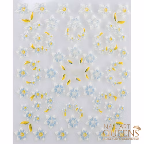 Stickers Flowers yellow and blue