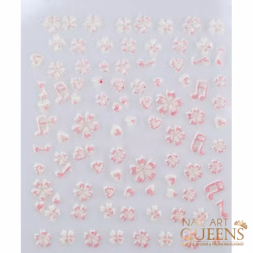 Stickers Flowers pink and white