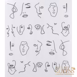 Stickers Faces Lines