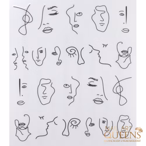 Stickers Faces Lines