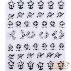 Stickers Black flowers