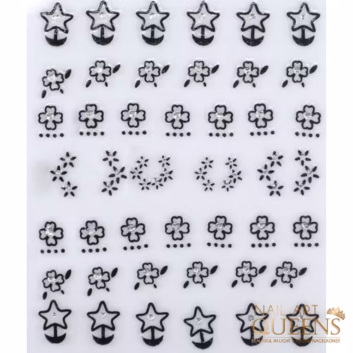 Stickers Black flowers